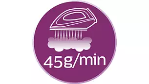 Подача пари до 45 г/хв. для потужної, впевненої роботи