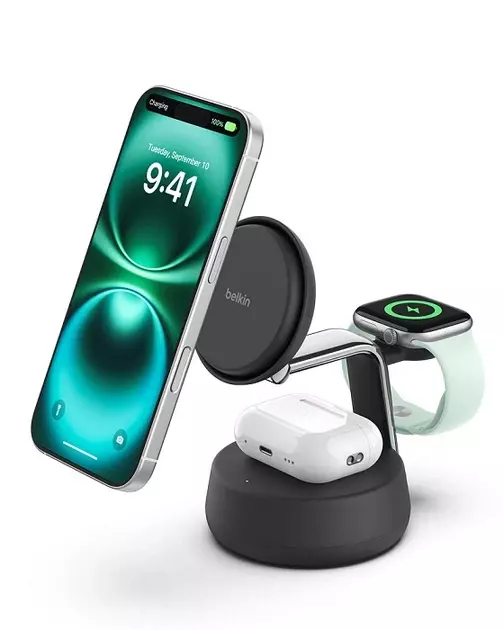 Беспроводное зарядное устройство Belkin UltraCharge Pro 3-in-1 Magnetic 25W Charcoal (WIZ040KQCH) Беспроводное зарядное устройство Belkin UltraCharge Pro 3-in-1 Magnetic 25W Charcoal (WIZ040KQCH)