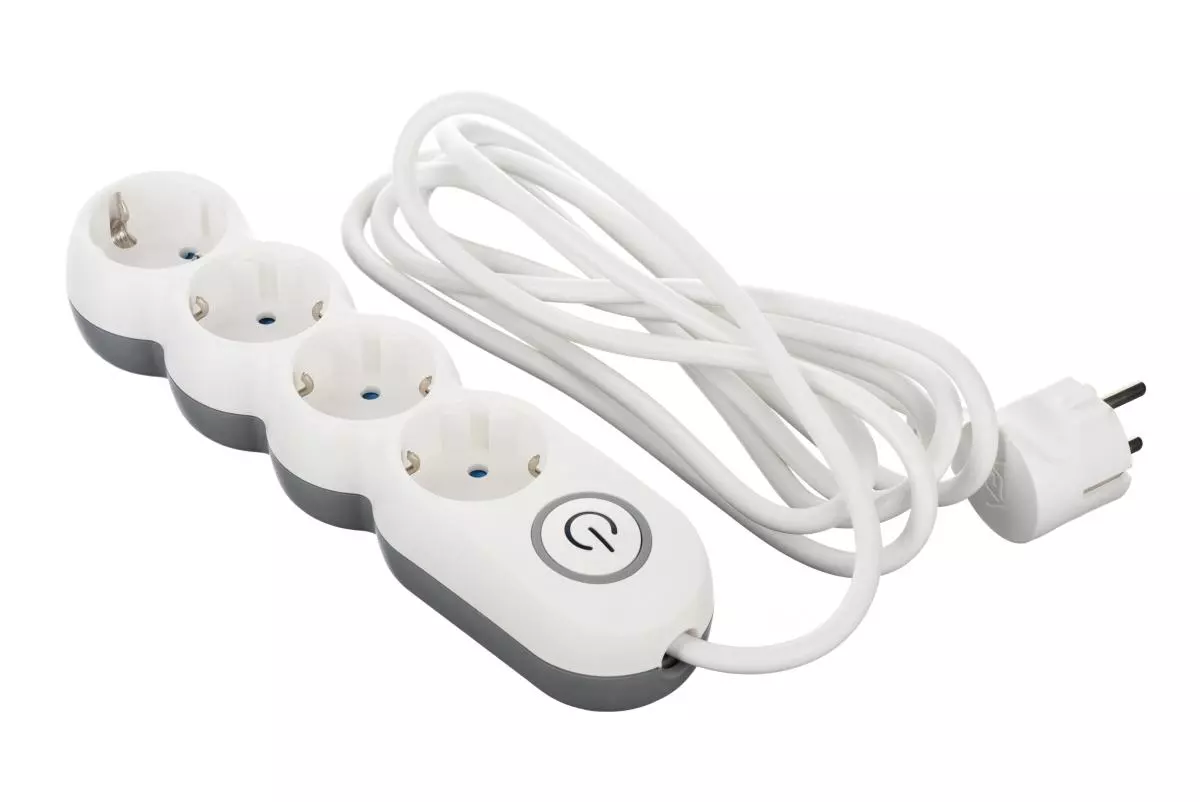 Сетевой фильтр 2E 4 розетки 3 м White (2E-U04VESM3W)