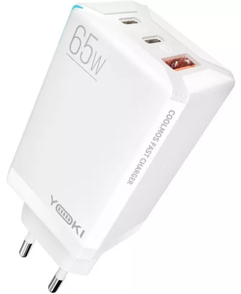 Сетевое зарядное устройство Yoki YK-65 GaN White