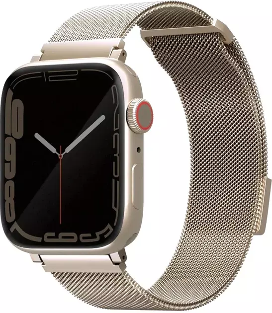 Ремінець Uniq Dante Stainless Steel для Apple Watch Series 1/2/3/4/5/6/7/8/9/SE/SE2 42/44/45mm Starlight (8886463679531)