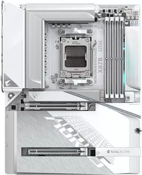 Материнская плата Gigabyte X870 AORUS STEALTH ICE Материнская плата Gigabyte X870 AORUS STEALTH ICE