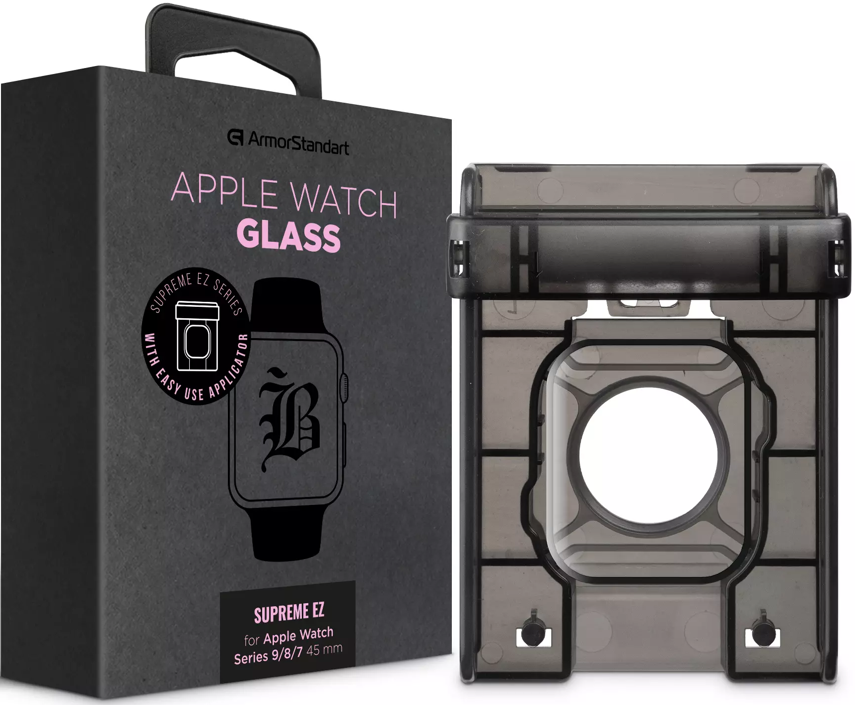 Захисне скло ArmorStandart Supreme Black Icon EZ для Apple Watch Series 9/8/7 45 mm (ARM91475) Захисне скло ArmorStandart Supreme Black Icon EZ для Apple Watch Series 9/8/7 45 mm (ARM91475)