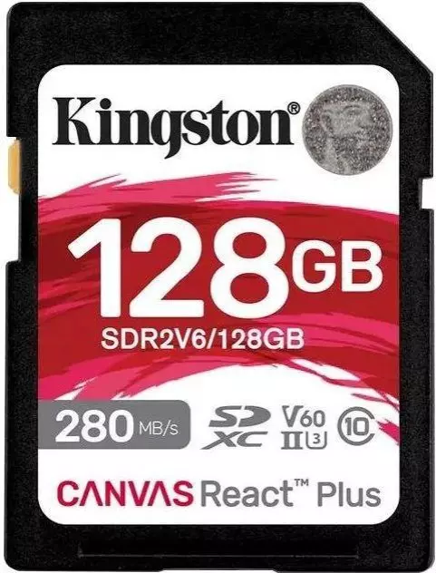 Карта памяти Kingston 128 GB SDXC Class 10 UHS-II U3 Canvas React Plus (SDR2V6/128GB) Карта памяти Kingston 128 GB SDXC Class 10 UHS-II U3 Canvas React Plus (SDR2V6/128GB)