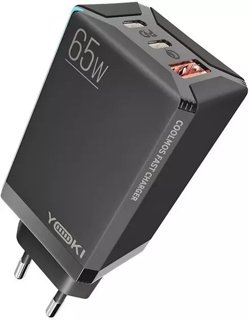 Сетевое зарядное устройство Yoki YK-65 GaN Black