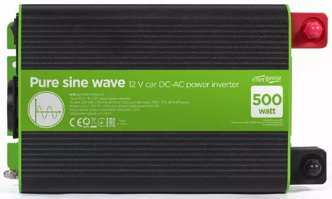 Автомобильный инвертор EnerGenie EG-PWC-PS500-01 Автомобильный инвертор EnerGenie EG-PWC-PS500-01