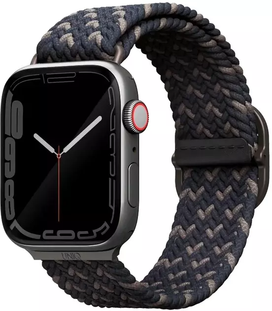 Ремінець Uniq Aspen Braided для Apple Watch 44/42/45mm Series 1/2/3/4/5/6/7/8/9/SE/SE2 Obsidian Blue (8886463679487)