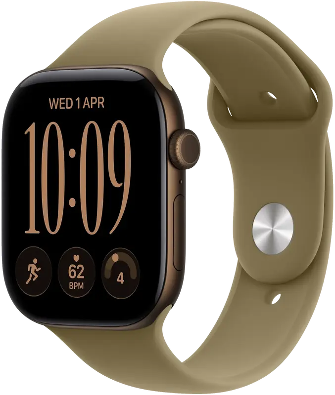 Apple Watch Series 12 GPS + Cellular 42mm Dark Bronze Alu. Case w. Olive Sport Band - S/M (MJG44) Apple Watch Series 12 GPS + Cellular 42mm Dark Bronze Alu. Case w. Olive Sport Band - S/M (MJG44)