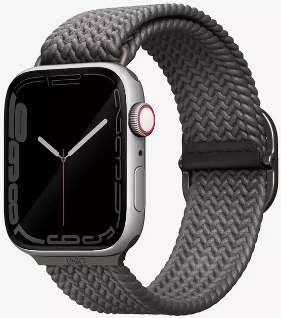 Ремінець Uniq Aspen для Apple Watch 44/42/45mm Series 1/2/3/4/5/6/7/8/9/SE/SE2 Braided granite grey (8886463676417)