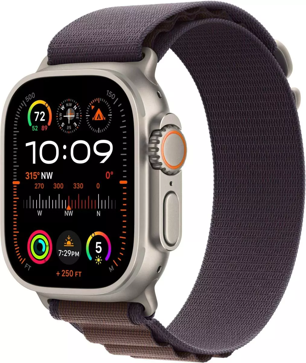 Смарт-годинник Apple Watch Ultra 2 GPS + Cellular 49mm Titanium Case with Indigo Alpine Loop - Medium (MRET3)