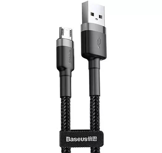 Кабель Baseus Cafule USB Micro 1.5A 2M черно-серый Кабель Baseus Cafule USB Micro 1.5A 2M черно-серый