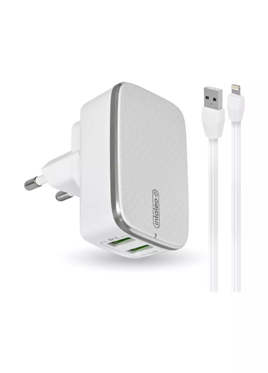 Сетевое зарядное устройство Intaleo TCG242 (2USB2,4A) с кабелем Lightning White Сетевое зарядное устройство Intaleo TCG242 (2USB2,4A) с кабелем Lightning White