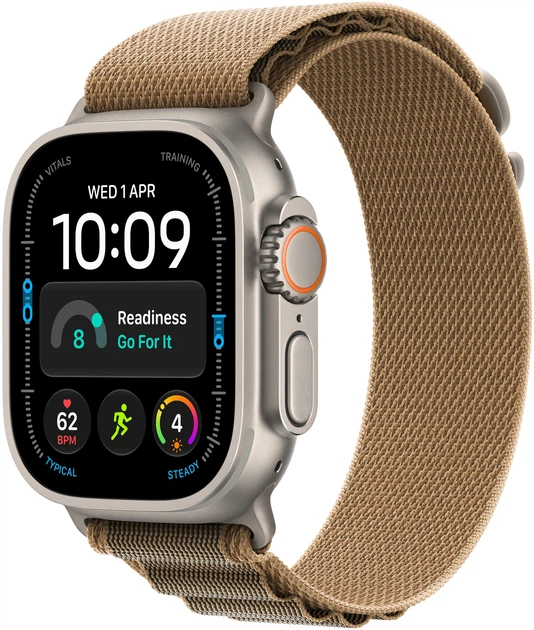 Apple Watch Ultra 4 LTE 49mm Natural Titanium w. Desert A. Loop - L (MJAG4)