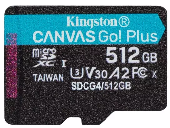 Карта памяти Kingston 512 GB microSDXC Canvas Go! Plus UHS-I U3 V30 A2 Class 10 (SDCG4/512GBSP) Карта памяти Kingston 512 GB microSDXC Canvas Go! Plus UHS-I U3 V30 A2 Class 10 (SDCG4/512GBSP)