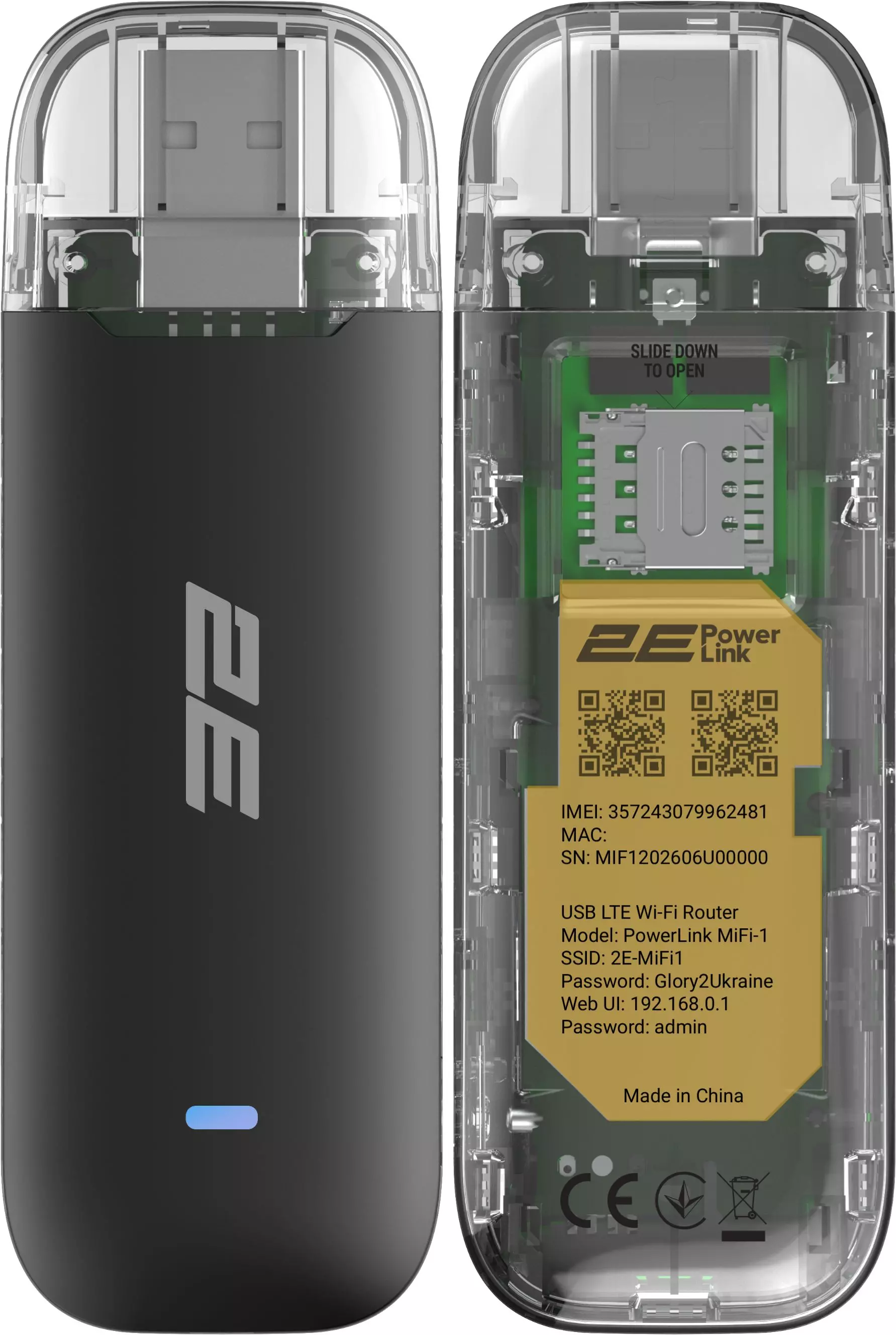 Модем 4G/3G + Wi-Fi роутер 2E PowerLink MiFi 1 2026 4G LTE (794300868933) Модем 4G/3G + Wi-Fi роутер 2E PowerLink MiFi 1 2026 4G LTE (794300868933)