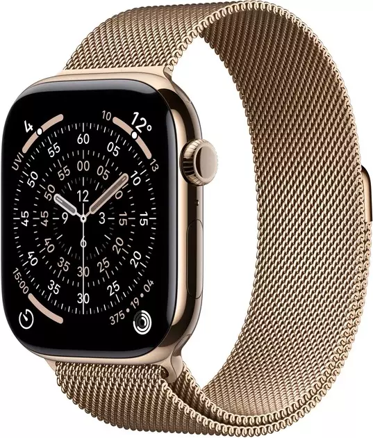 Apple Watch Series 11 GPS + Cellular 46mm Gold Tit. Case w. Gold Milanese Loop - S/M (MFD74) Apple Watch Series 11 GPS + Cellular 46mm Gold Tit. Case w. Gold Milanese Loop - S/M (MFD74)