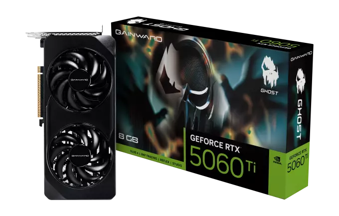 Відеокарта Gainward GeForce RTX 5060 Ti Ghost 8GB (NE7506T019P1-GB2062B)