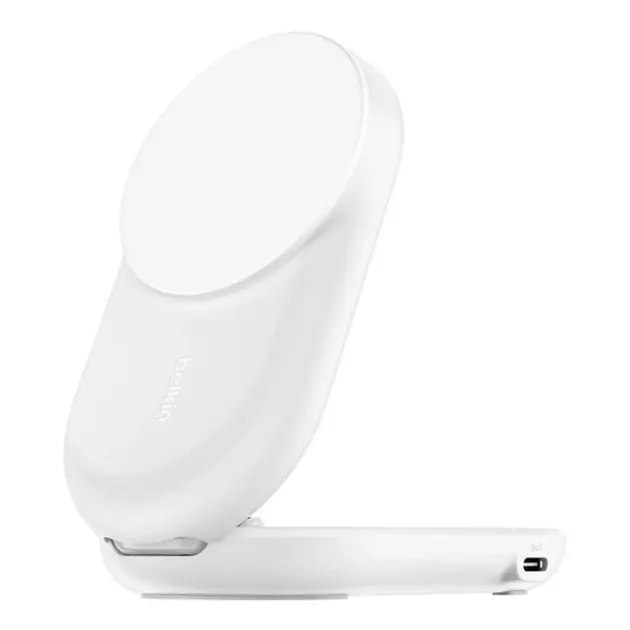 Беспроводное зарядное устройство Belkin UltraCharge 2-in-1 Foldable Magnetic 25W White (WIZ039KQWH) Беспроводное зарядное устройство Belkin UltraCharge 2-in-1 Foldable Magnetic 25W White (WIZ039KQWH)