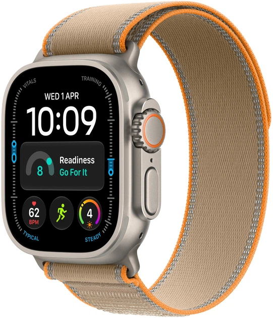 Apple Watch Ultra 4 LTE 49mm Natural Titanium w. Sand T. Loop - S/M (MJAJ4)