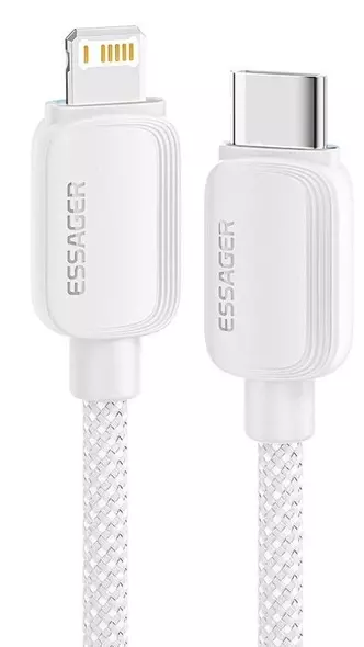 Кабель Essager Breeze USB Cable USB-C to Ligthning 1M White 20W (EXCTL-WL02-P)