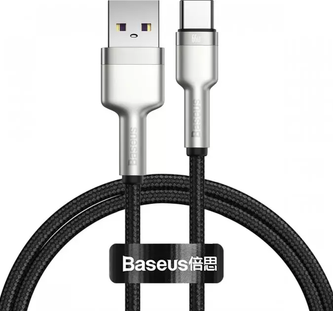 Кабель Baseus Cafule Metal Data Type-C 66 W 1 м (CAKF000101) Кабель Baseus Cafule Metal Data Type-C 66 W 1 м (CAKF000101)