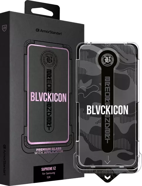 Захисне скло з аплікатором ArmorStandart Black Icon Supreme EZ для Samsung S26 (ARM91249)