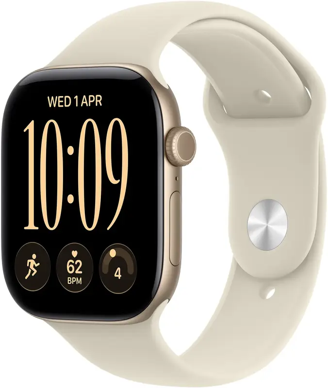 Apple Watch Series 12 GPS 42mm Light Gold Alu. Case w. Sand Sport Band - S/M (MJED4) Apple Watch Series 12 GPS 42mm Light Gold Alu. Case w. Sand Sport Band - S/M (MJED4)