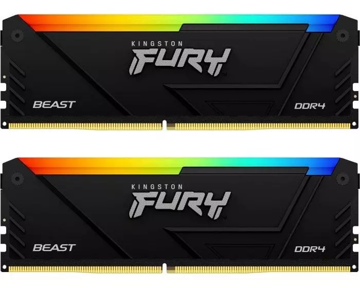 Оперативная память Kingston DDR4 32GB (2x16GB) 3200MHz FURY Beast RGB Black (KF432C16BB2AK2/32)Оперативная память Kingston DDR4 32GB (2x16GB) 3200MHz FURY Beast RGB Black (KF432C16BB2AK2/32)