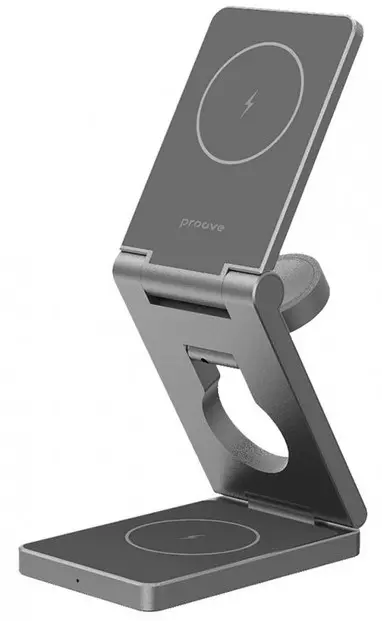 Беспроводное зарядное устройство Proove Titan Volt 3in1 Gray Беспроводное зарядное устройство Proove Titan Volt 3in1 Gray