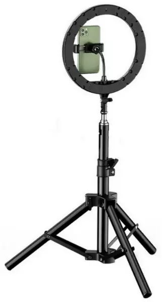 Набір для блогера Rtako ZJ-ZBT01 Live Streaming Stand with Ring Light and Floor Tripod Black (6942063215400) 