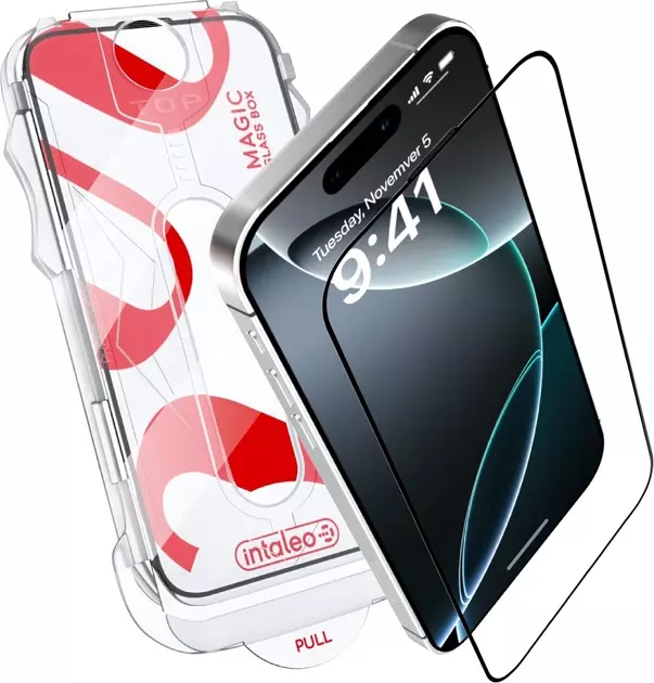 Захисне скло з аплікатором Intaleo MagicBox для Apple iPhone 16 Pro Black (4820266742911) Захисне скло з аплікатором Intaleo MagicBox для Apple iPhone 16 Pro Black (4820266742911)