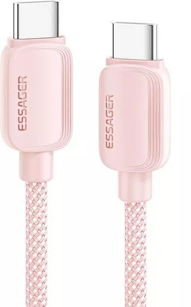 Кабель Essager Breeze USB Cable Type C to Type C 1M Pink 100W (EXCTT1-WL04-P)