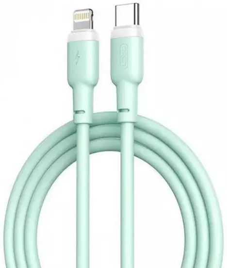 Кабель XO PD Type-C to Lightning NB208A Liquid Silicone 20W 1m Green