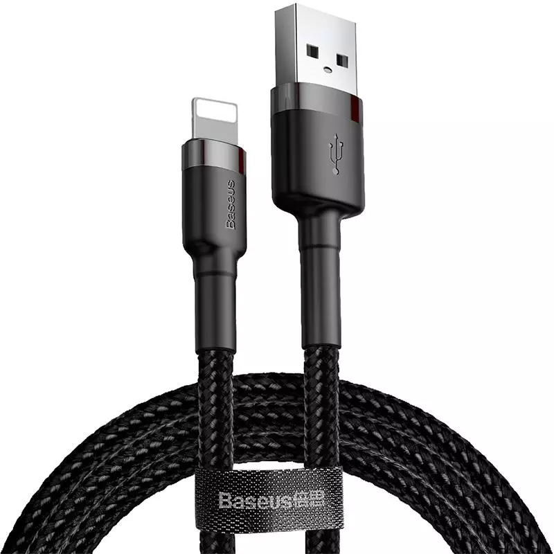 Кабель Baseus Cafule iPhone X (CALKLF-BG1) Black 1m Кабель Baseus Cafule iPhone X (CALKLF-BG1) Black 1m