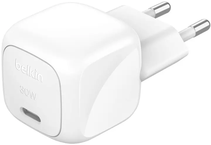 Мережевий зарядний пристрій Belkin BoostCharge Compact 30W White (WCA008KQWH)