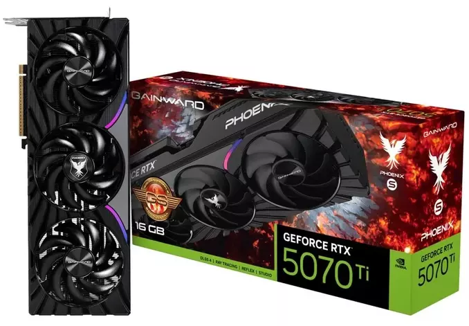 Відеокарта Gainward GeForce RTX 5070 Ti Phoenix-S GS (NE7507TS19T2-GB2031K)