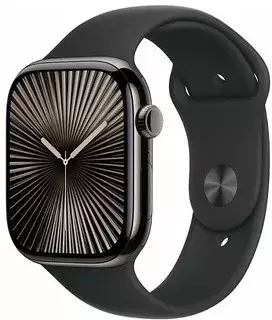 Apple Watch Series 10 GPS + Cellular 46mm Slate Titanium Case w. Black Sport Band - S/M (MWYD3)
