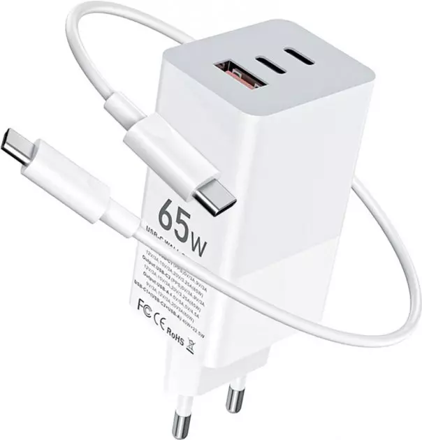 Сетевое зарядное устройство Gelius Nimble GaN 65W GP-HC051 White Сетевое зарядное устройство Gelius Nimble GaN 65W GP-HC051 White