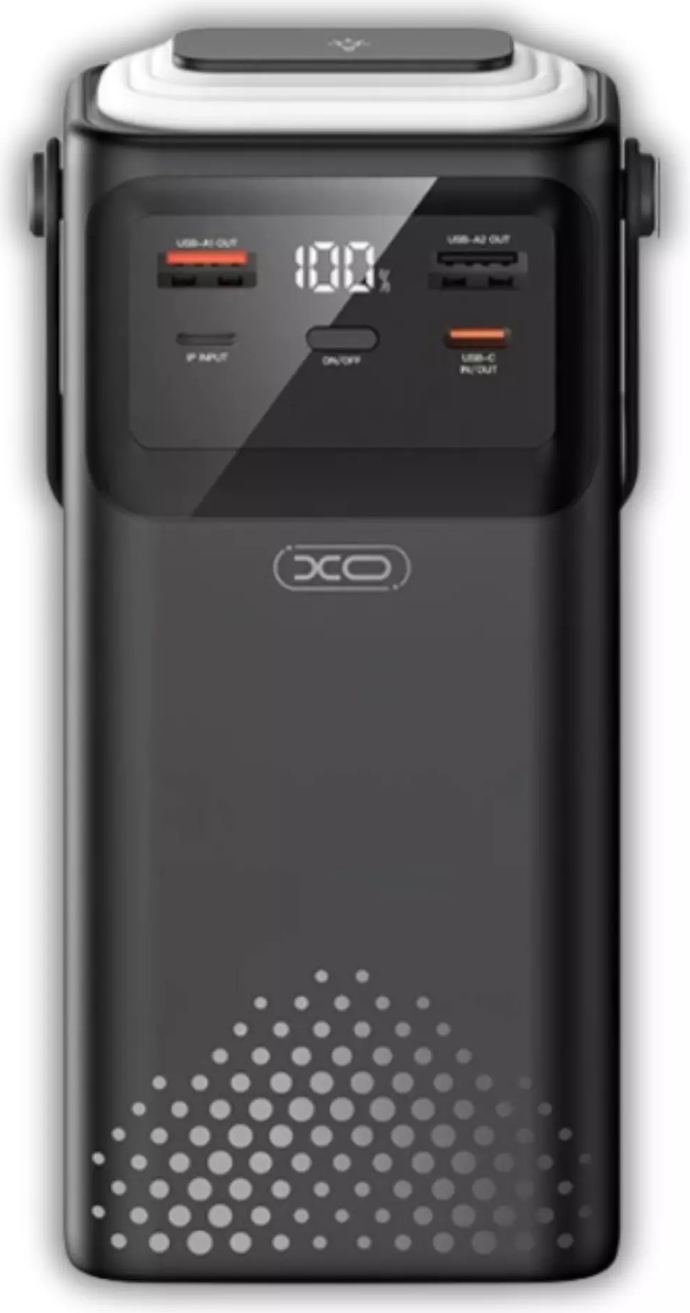 Повербанк XO PR285 PD20W / QC22.5W Four Built-in Cables + LED Display & Flashlight (30000 mAh) Black (714809)