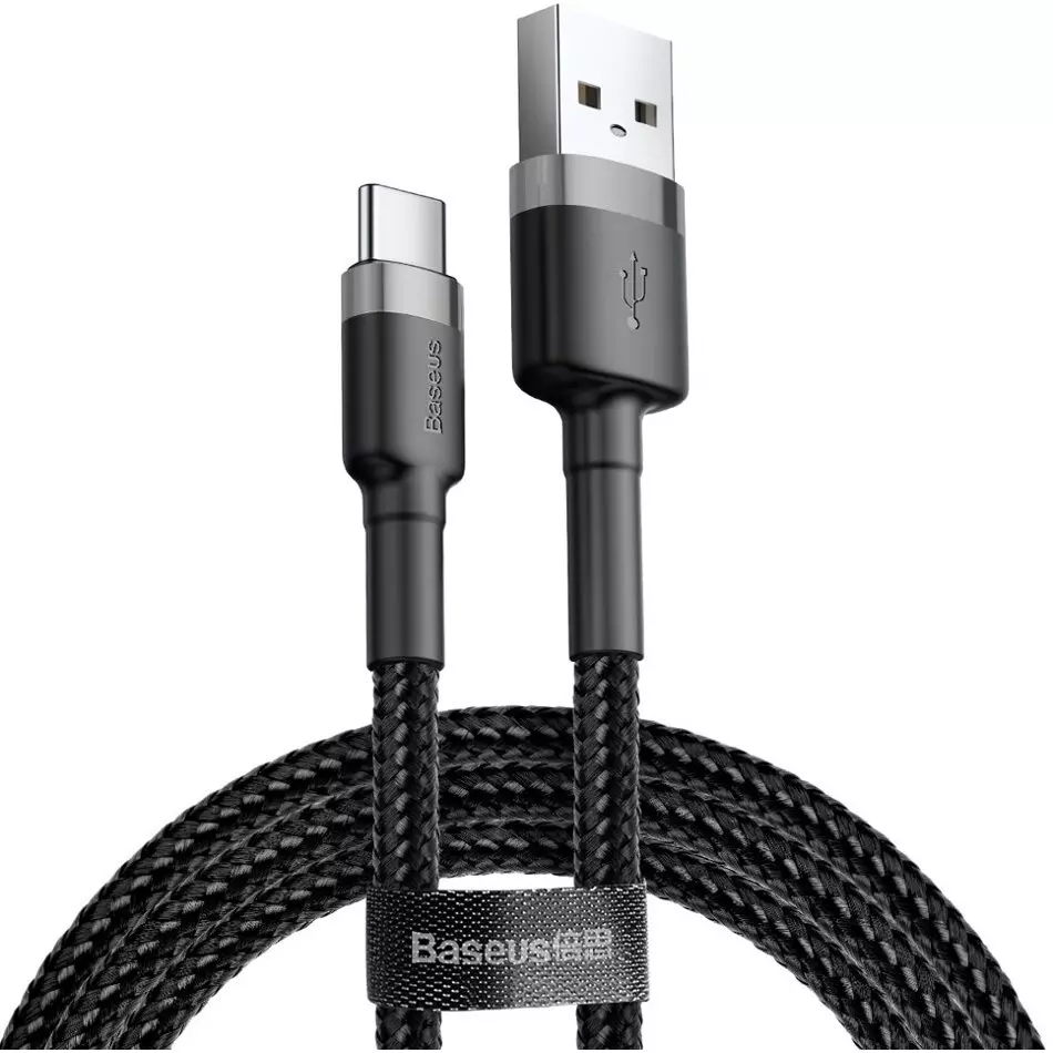 Кабель Baseus cafule Cable USB For Type-C 2A 3m Gray+Black (CATKLF-UG1) Кабель Baseus cafule Cable USB For Type-C 2A 3m Gray+Black (CATKLF-UG1)