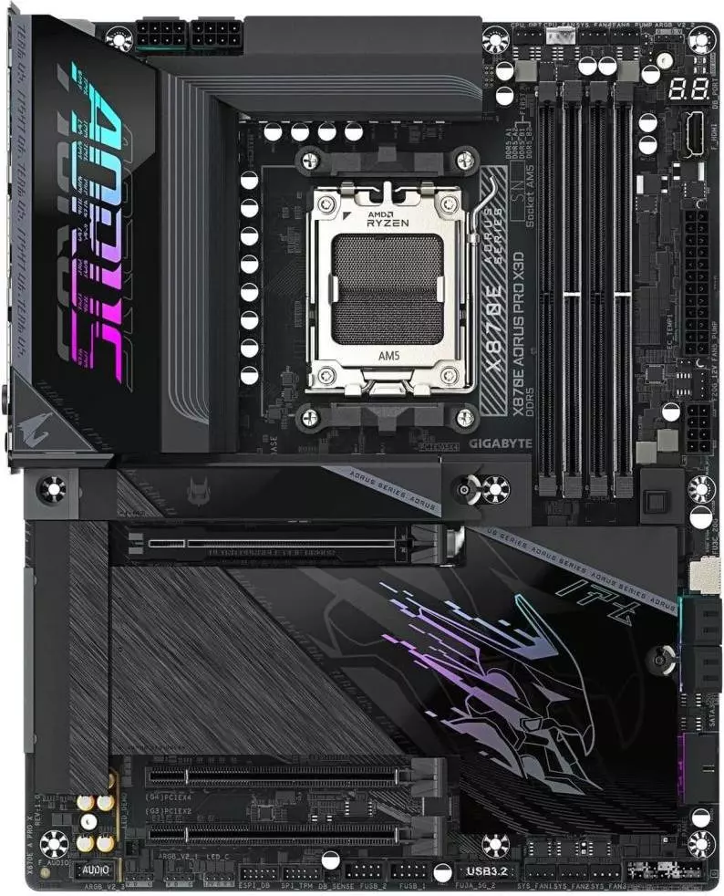 Материнская плата Gigabyte X870E AORUS PRO X3D Материнская плата Gigabyte X870E AORUS PRO X3D