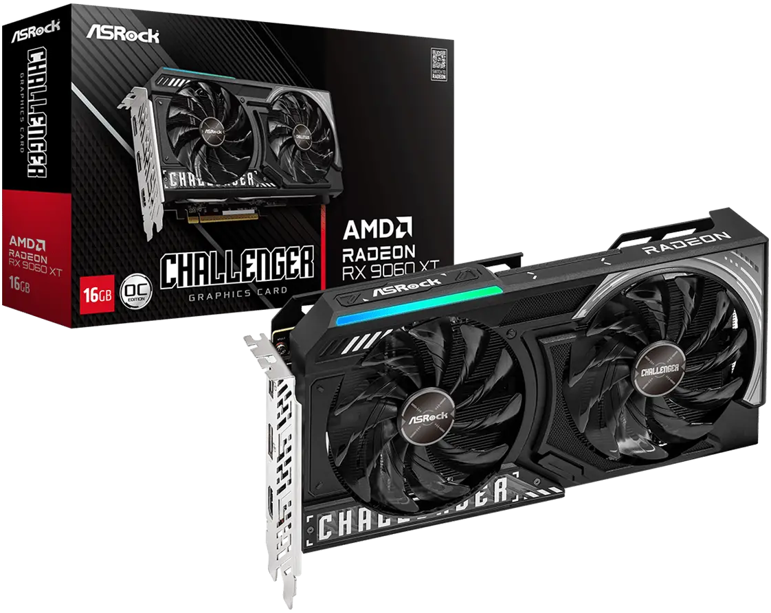 Відеокарта ASRock Radeon RX 9060 XT Challenger 16GB OC (RX9060XT CL 16GO) Відеокарта ASRock Radeon RX 9060 XT Challenger 16GB OC (RX9060XT CL 16GO)